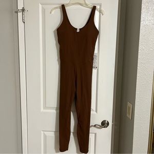 NWT Lululemon Align Ribbed Bodysuit 25” Brown Size 8